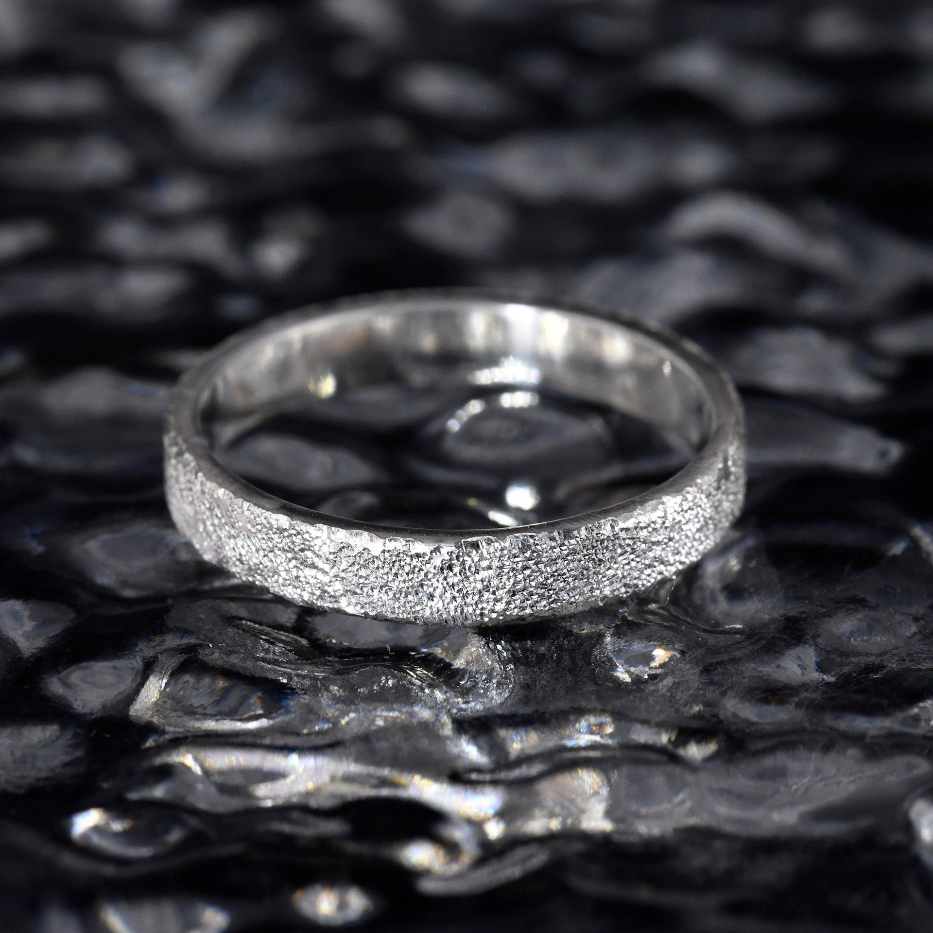 4mm sterling silver Gypsophila stacking ring by YophieMade