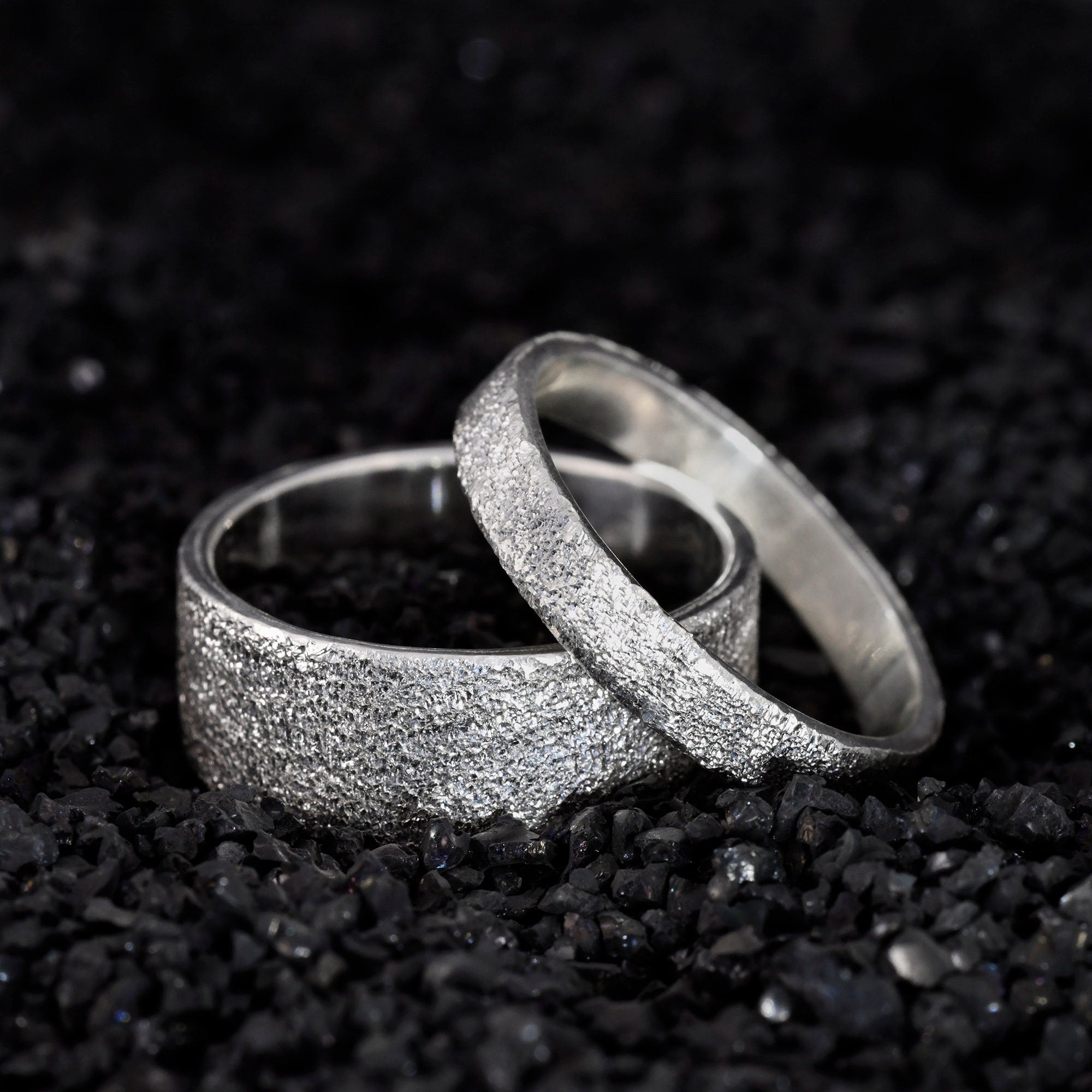 Personalized Sterling Silver Gypsophila Shining Dainty 4MM Stackable Ring as Gift for her wedding engagement ring