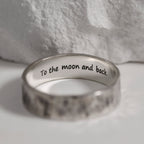 Personalized 14k Soiled Gold Band | Gypsophila Shining Dainty Stackable Ring | Gift For Her | Wedding Band And Engagement Ring