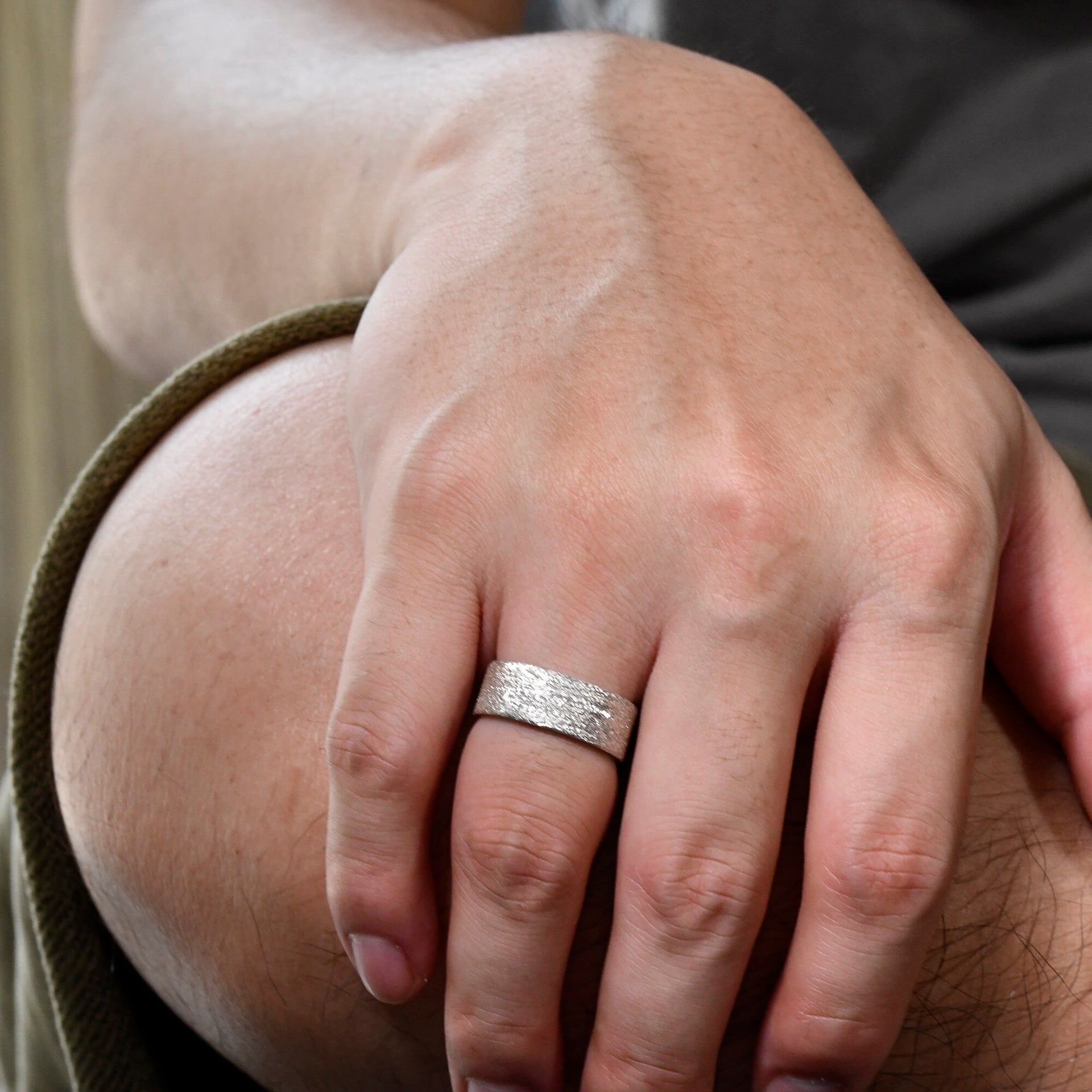 Silver Gypsophila ring set inspired by tiny star like reflections