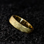 5MM 14k Soiled Gold Ring | Gypsophila Shining Dainty Stackable Ring | Gift For Her And Him | Wedding Band And Engagement Ring