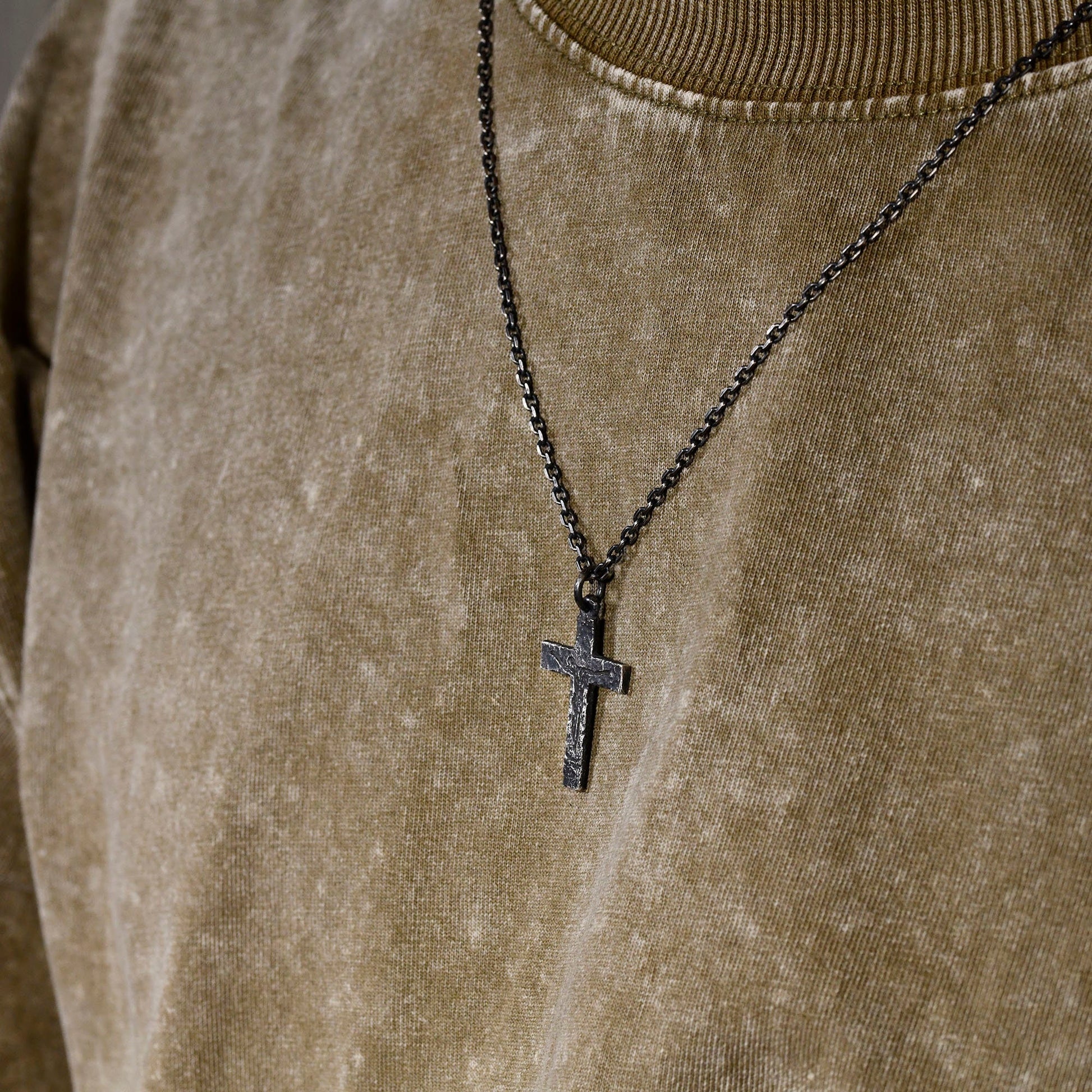 Rustic Sterling Silver Crucifix Necklace | Handmade Christian Cross Pendant | Personalized Anniversary/Birthday Gift for Men