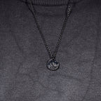 Hand-carved Mountain Pendant in Oxidized Sterling Silver, Rustic Handmade Natural Necklace, Anniversary/Birthday Gift For Man