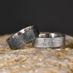 Personalized Natural Rock Texture Ring S925/ Viking Wedding Band/Handmade Mens Rustic Engagement Ring/Chunky rings