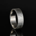 Personalized Natural Rock Texture Ring S925/ Viking Wedding Band/Handmade Mens Rustic Engagement Ring/Chunky rings