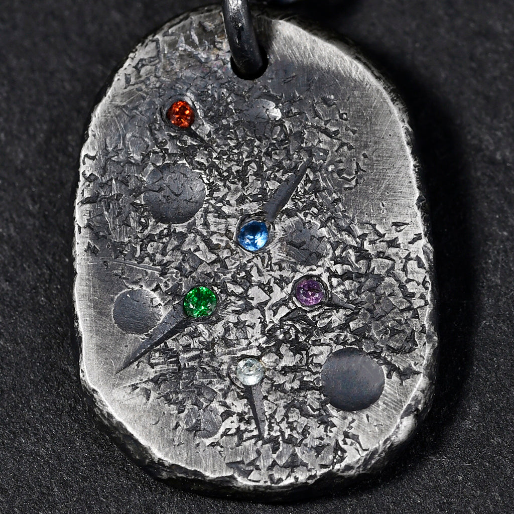 Personalized Family Birthstone Necklace made with S925 / Initial Necklace With Birthstone / gift for him/ father Gift