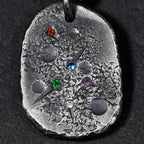 Personalized Family Birthstone Necklace made with S925 / Initial Necklace With Birthstone / gift for him/ father Gift