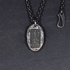 Protection Amulet Necklace in Sterling Silver/ Pendant fu lu shou, feng shiu, Taoism.