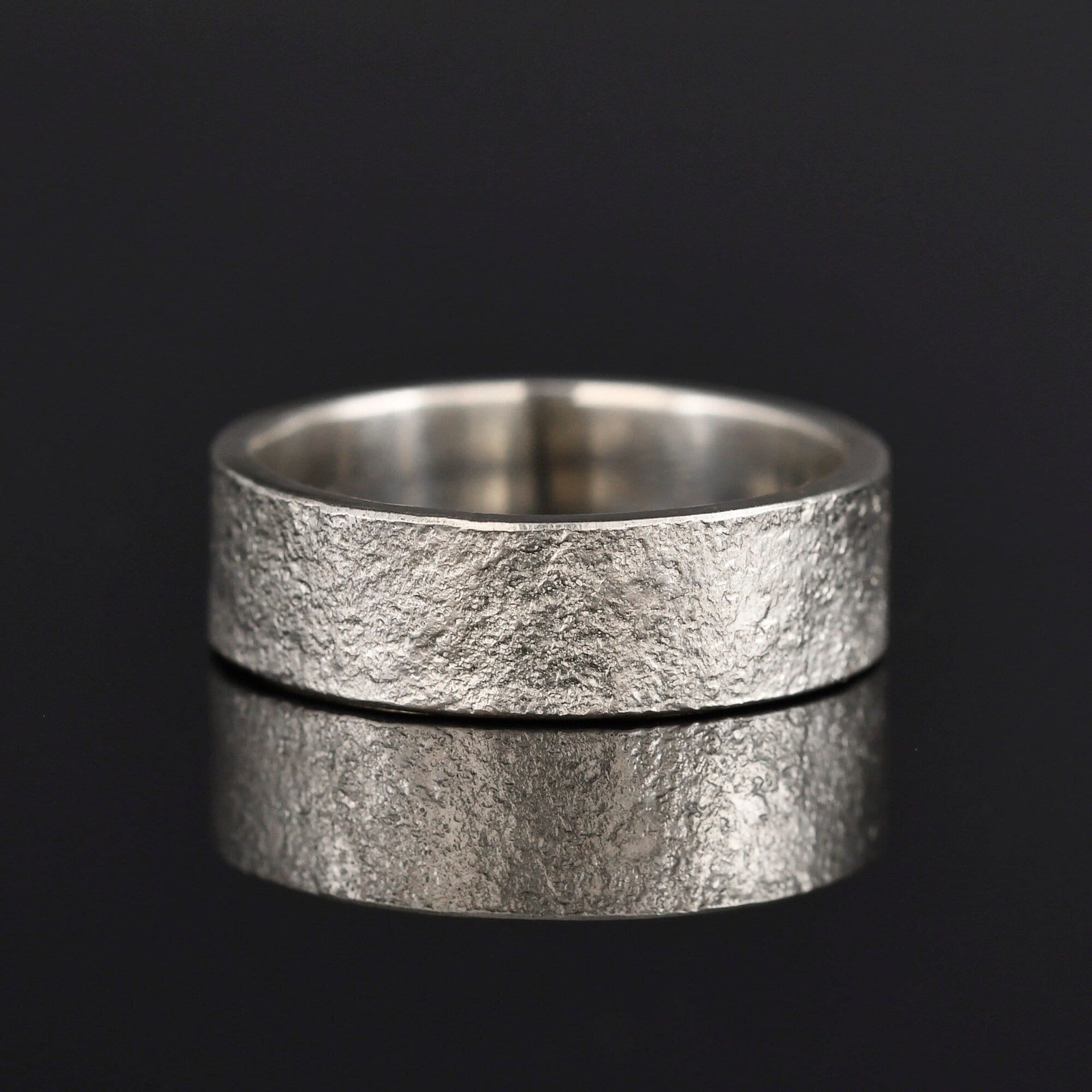 Personalized Natural Rock Texture Ring S925/ Viking Wedding Band/Handmade Mens Rustic Engagement Ring/Chunky rings