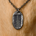 Protection Amulet Necklace in Sterling Silver/ Pendant fu lu shou, feng shiu, Taoism.