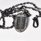 Protection Amulet Necklace in Sterling Silver/ Pendant fu lu shou, feng shiu, Taoism.