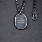 Silver Cross Man's Necklace / Black Rustic Handmade masculine cross Pendant