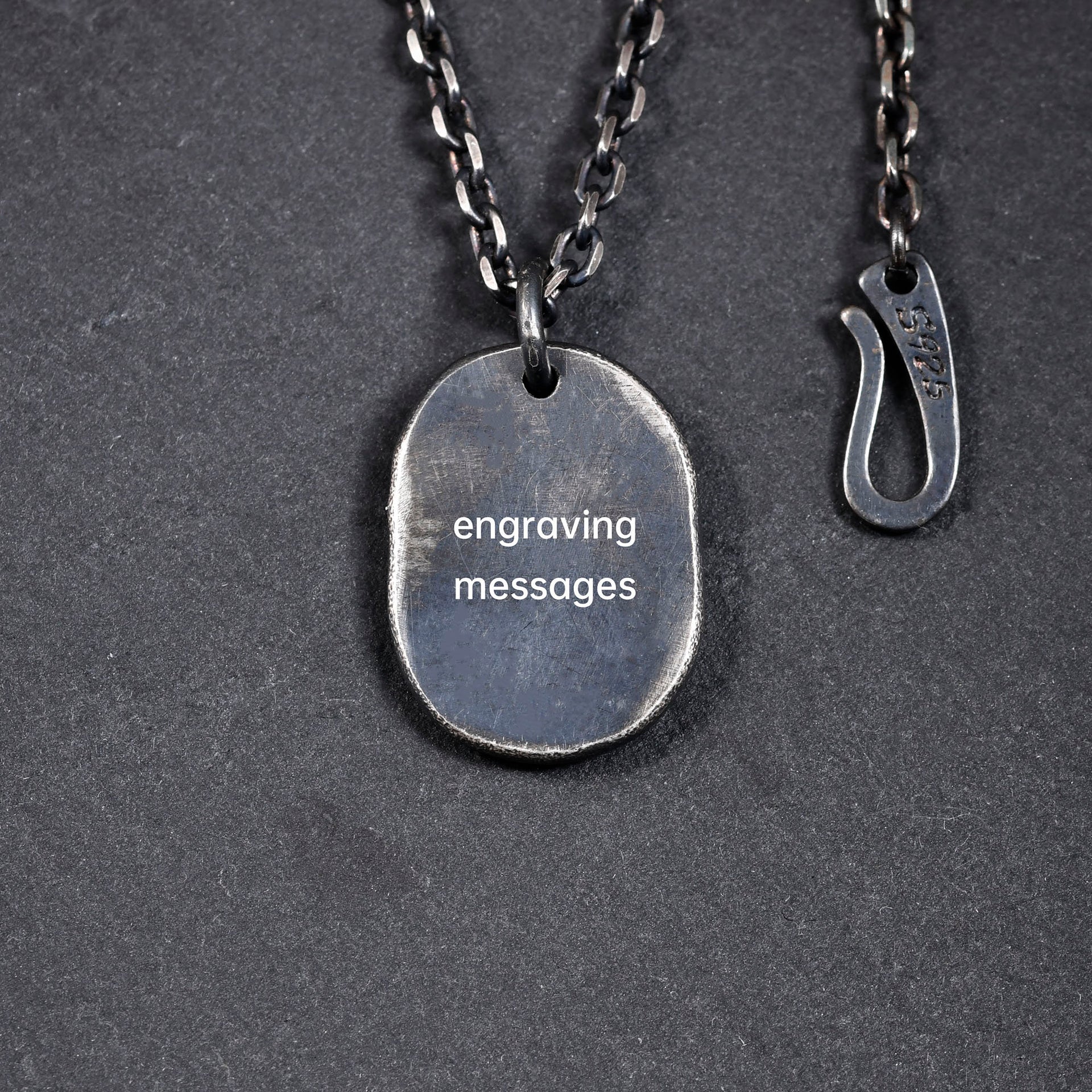 YophieMade black silver cross pendant with simple masculine shape