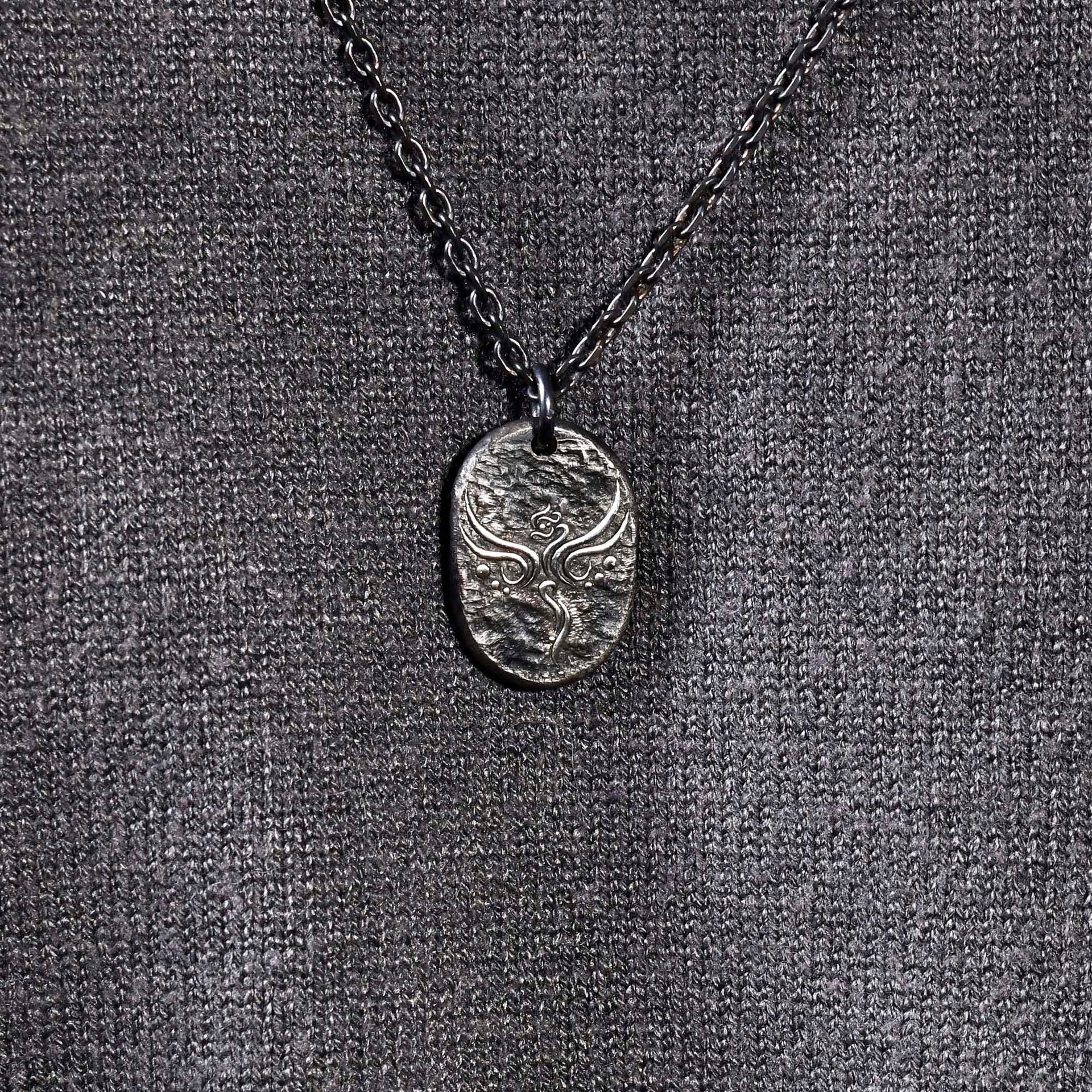 Handmade phoenix charm pendant with optional sterling silver chain