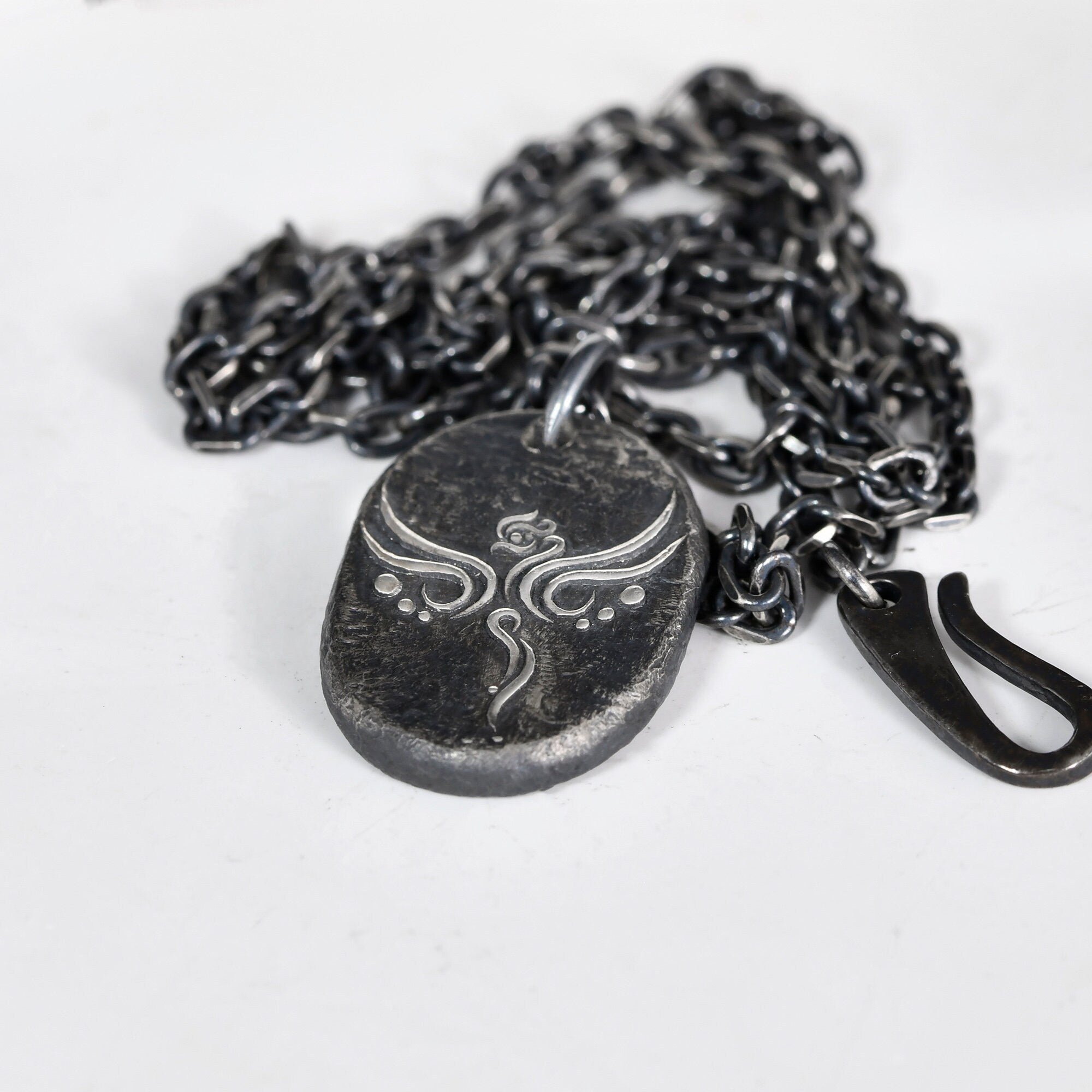 Phoenix Pendant Necklace in Sterling Silver/Chinese auspicious animal totem pendant/A necklace that symbolizes happiness and good fortune