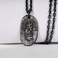 Chinese Characters Blessing Necklace handmade with Sterling Silver/Chinese Mythology Retro Font Kanji Pendant / Father's Day gift