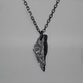 Tapered Rock Texture Pendant in Sterling Silver