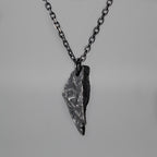 Tapered Rock Texture Pendant in Sterling Silver