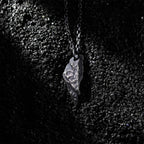 Tapered Rock Texture Pendant in Sterling Silver