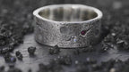 Personalized Family Birthstone Celestial Ring/Viking Wedding Band/Celtic Ring/Moon and Star ring/Chunky rings/planet ring/Hand Forged Ring