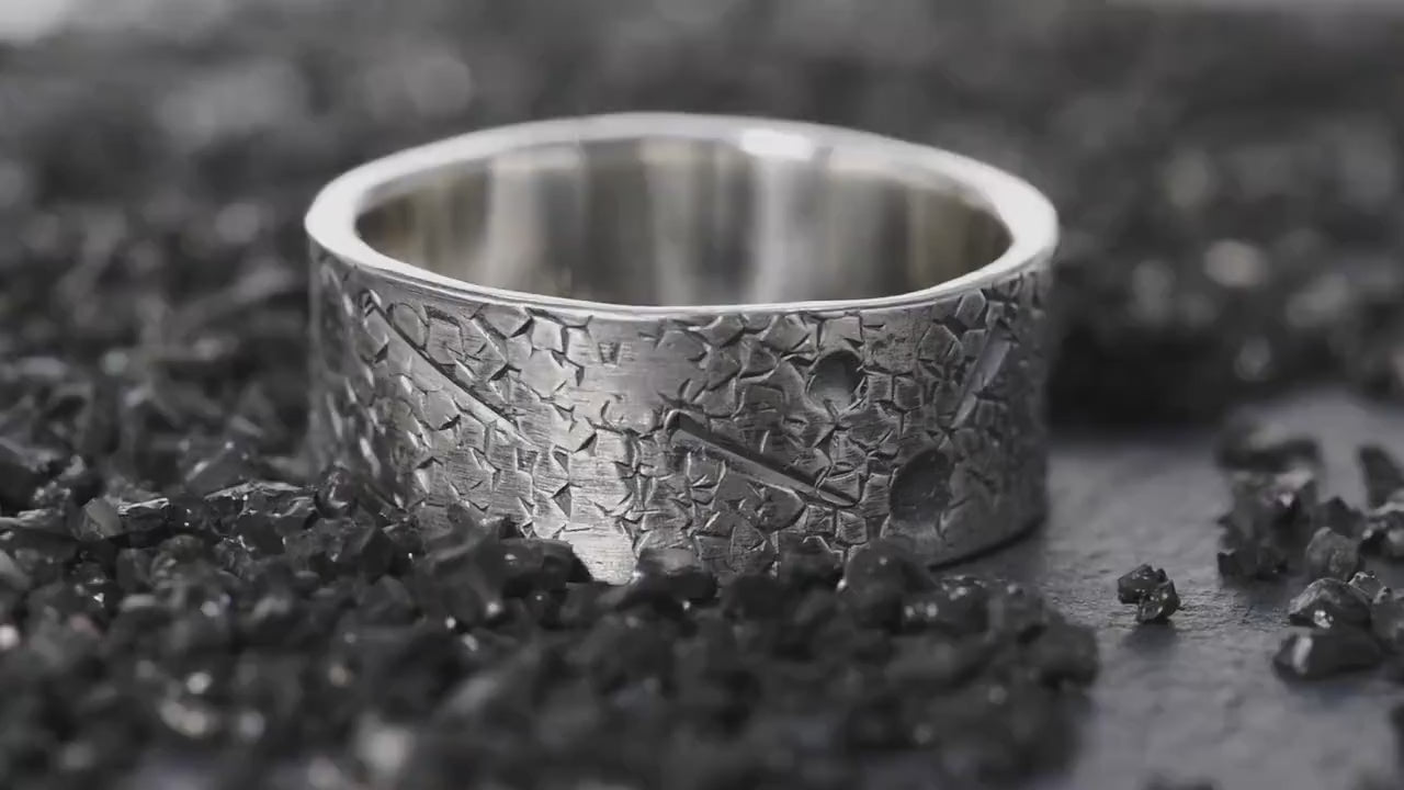 Handmade celestial promise ring with moon star design