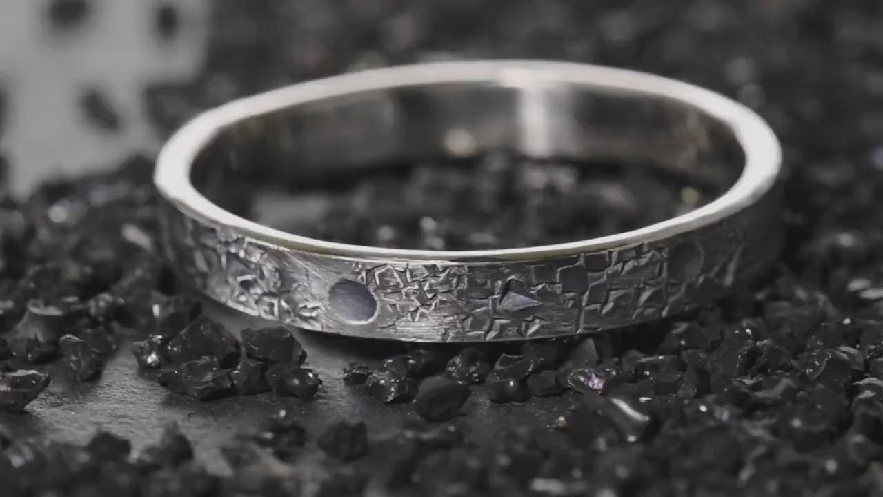 Slim celestial stacking ring packaged as a meaningful handmade gift
