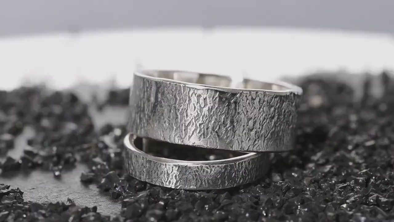 Personalized Hammered Viking Wedding Band for Couple ring set /Engagement Ring /Wedding ring set/promise ring/unique  ring