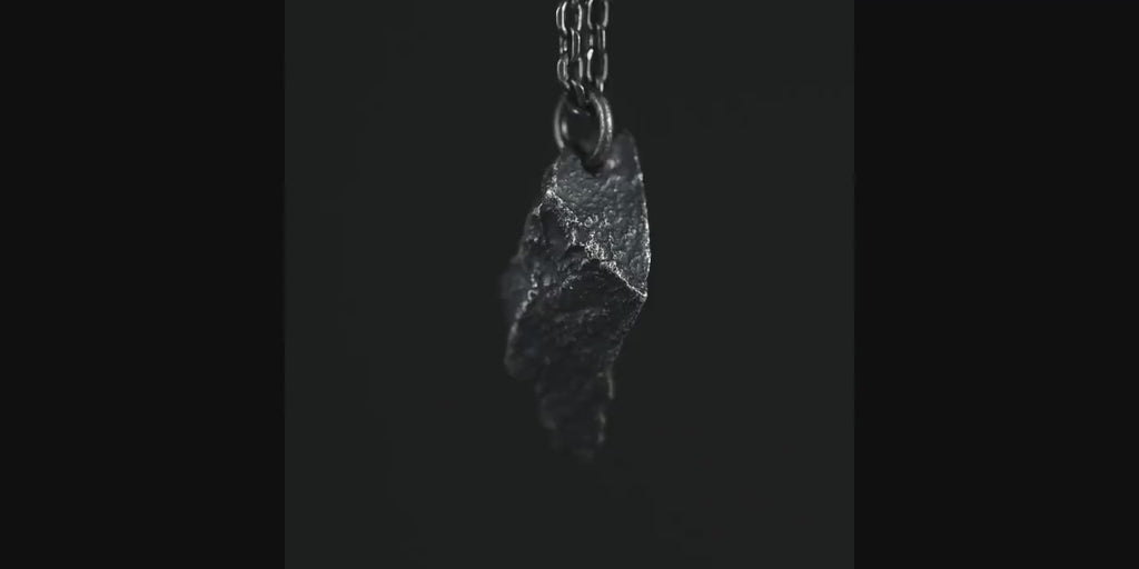 Men's Rock Texture Pendant in Sterling Silver