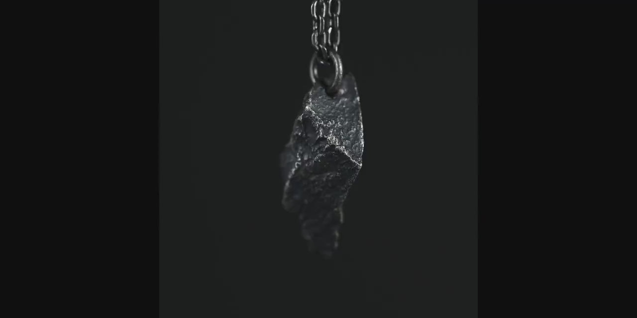 Men's Rock Texture Pendant in Sterling Silver