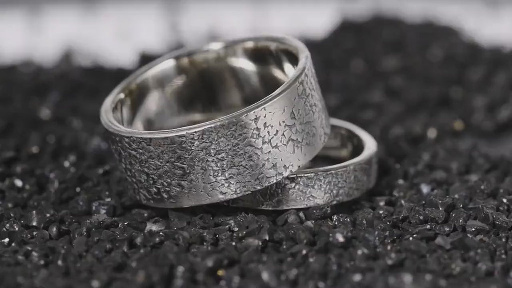 Personalized Viking Wedding Couple Ring Set,Promise Ring, Hand Forged Ring,Norse Ring,Rustic Engagement Ring,Chunky rings,Celtic Ring