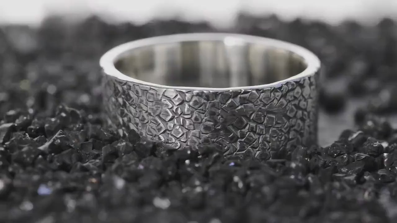 Personalized Rustic Engagement Ring, Mens Promise Ring, Hand Forged Ring, Viking Wedding Band, Chunky rings, Celtic Ring