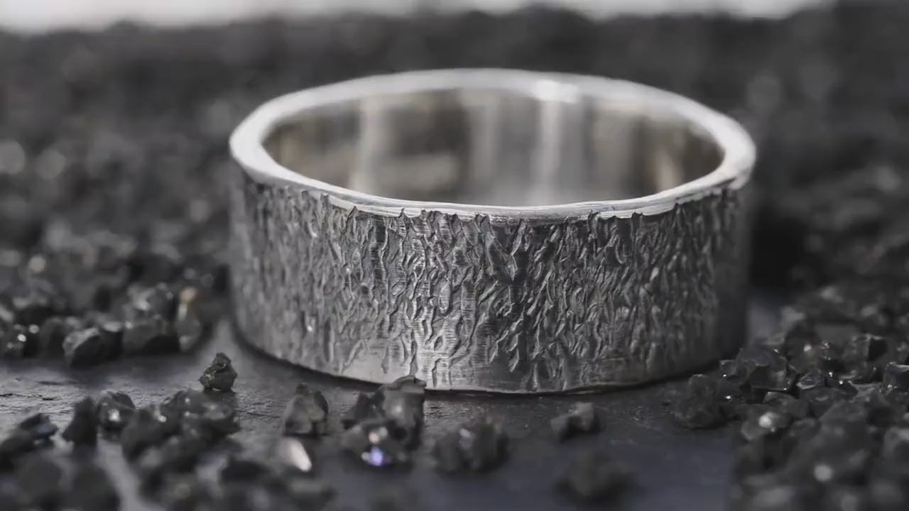 Personalized Mens Promise Ring, Rustic Engagement Ring, Hand Forged Ring, Viking Wedding Band, Chunky rings, Celtic Ring